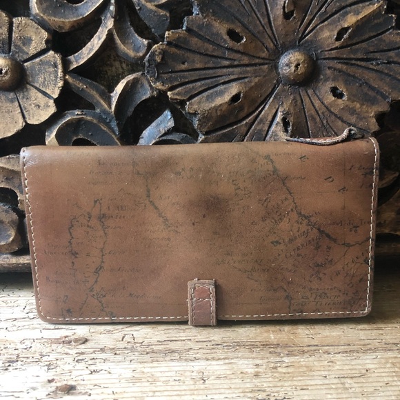 RARE Patricia Nash Signature Map Pitelli Bifold Leather Wallet - Picture 7 of 17